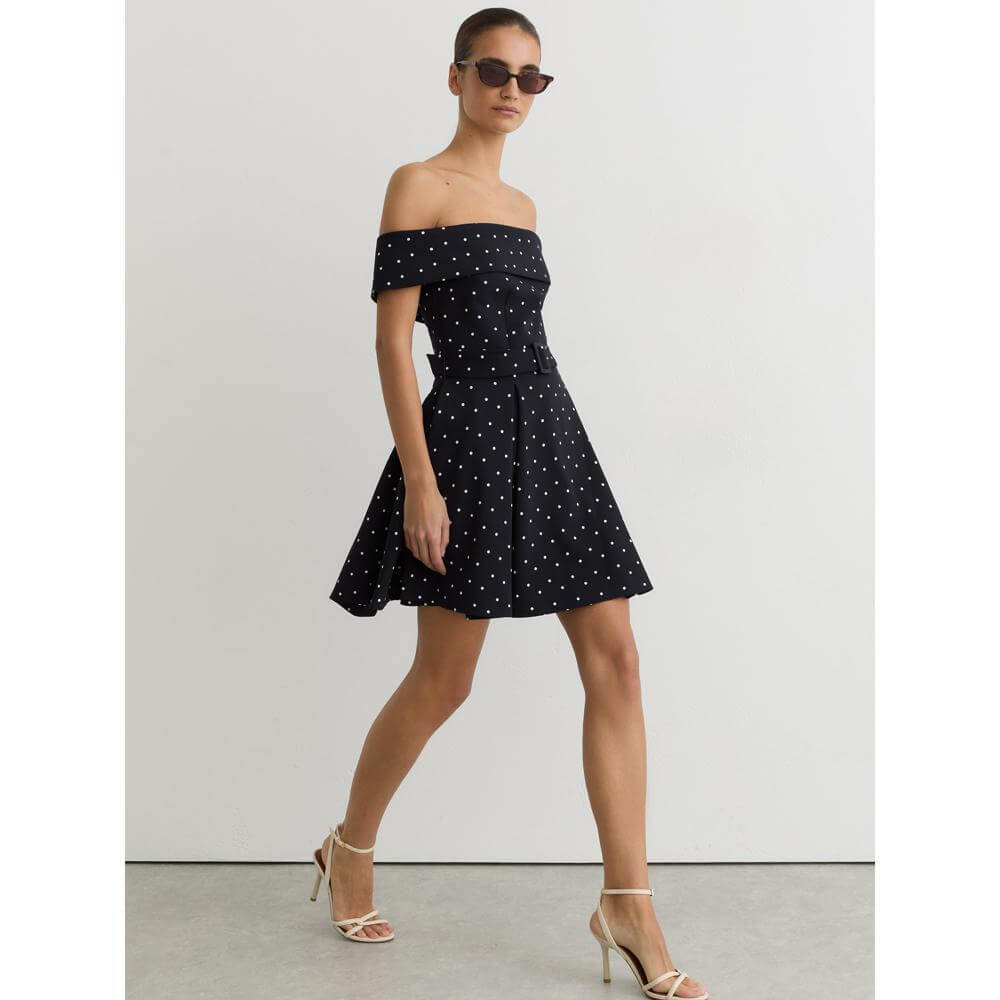 REISS Arwen Off-Shoulder Mini Dress